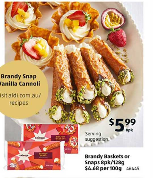 Brandy Snap Vanilla Cannoli