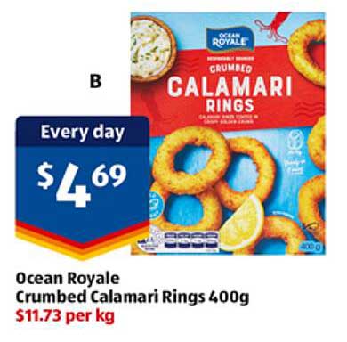 Ocean Royale Crumbed Calamari Rings 400g