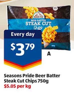 Seasons Pride Beer Batter Steak Cut Chips