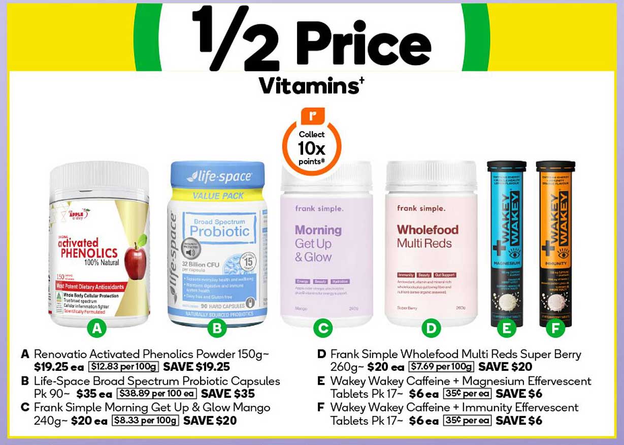 1/2 Price Vitamins*