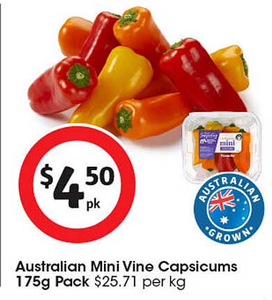 Australian Mini Vine Capsicums