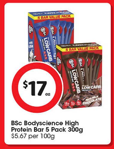 BSc Bodyscience High Protein Bar 5 Pack 300g