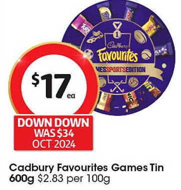 Cadbury Favourites Games Tin