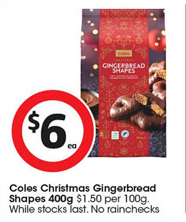 Coles Christmas Gingerbread Shapes