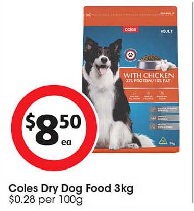 Coles Dry Dog Food 3kg