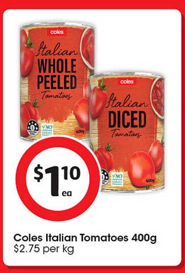 Coles Italian Tomatoes 400g