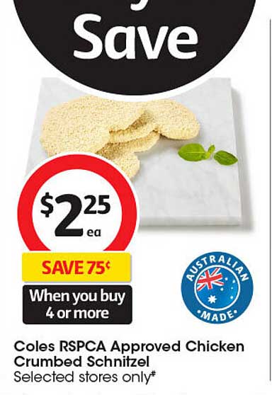 Coles RSPCA Approved Chicken Crumbed Schnitzel