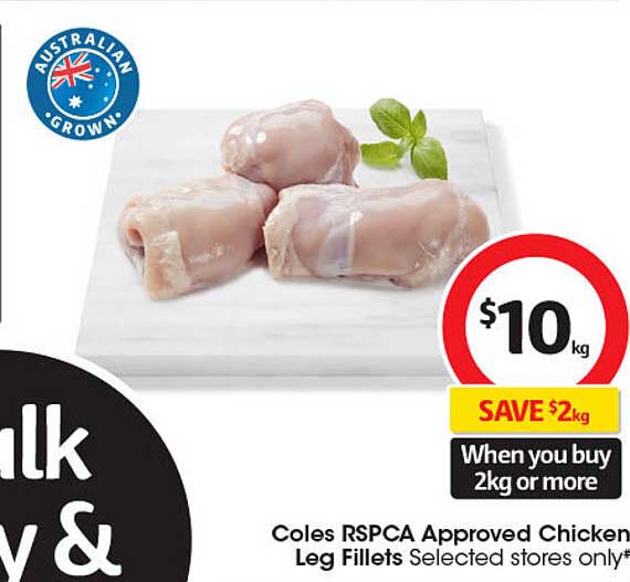 Coles RSPCA Approved Chicken Leg Fillets