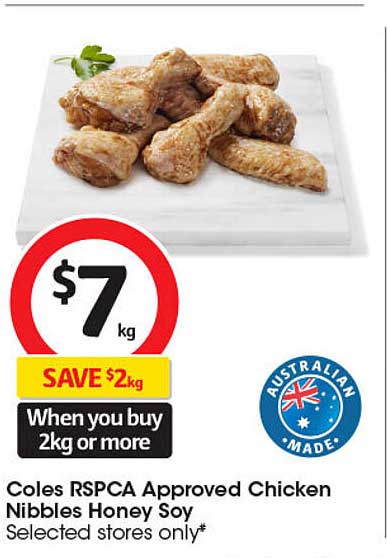 Coles RSPCA Approved Chicken Nibbles Honey Soy