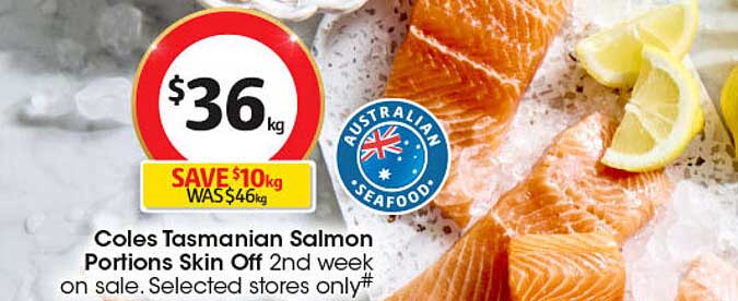 Coles Tasmanian Salmon Portions Skin Off