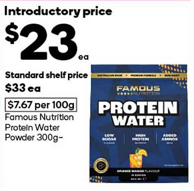 Famous Nutrition Protein Water Powder