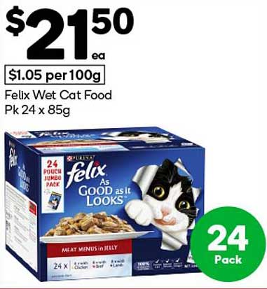 Felix Wet Cat Food Pk 24 x 85g