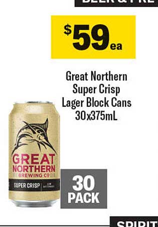 Great Northern Super Crisp Lager Block Cans