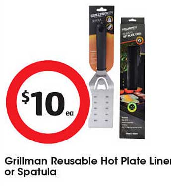 Grillman Reusable Hot Plate Liner or Spatula