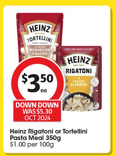 Heinz Rigatoni or Tortellini Pasta Meal