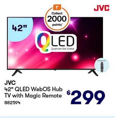 JVC 42" QLED WebOS Hub TV with Magic Remote