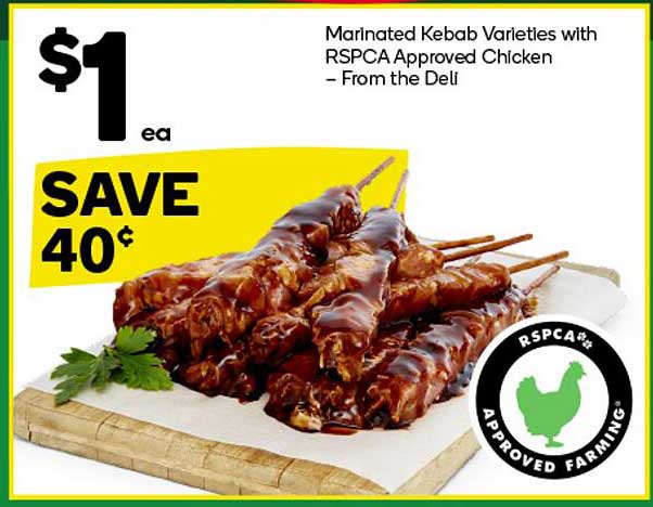 Marinated Kebab Varieties with RSPCA Approved Chicken