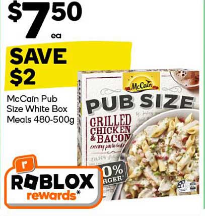 McCain Pub Size White Box Meals