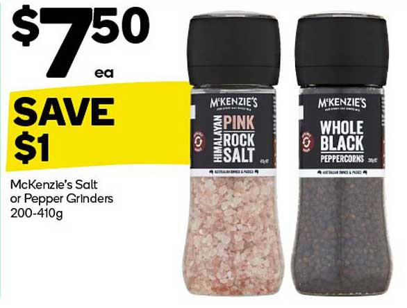 McKenzie's Salt or Pepper Grinders