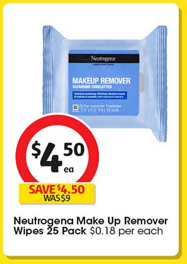 Neutrogena Make Up Remover Wipes 25 Pack