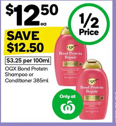 OGX Bond Protein Repair Shampoo or Conditioner