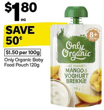 Only Organic Baby Food Pouch