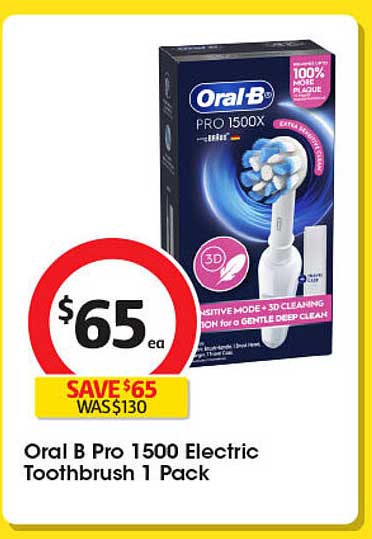 Oral B Pro 1500 Electric Toothbrush 1 Pack