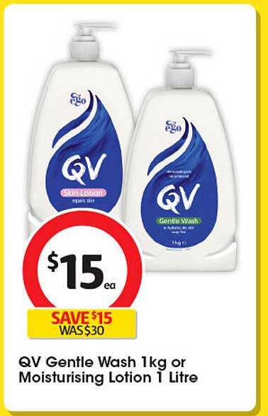 QV Gentle Wash 1kg or Moisturising Lotion 1 Litre