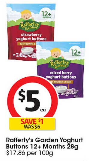 Rafferty's Garden Yoghurt Buttons 12+ Months