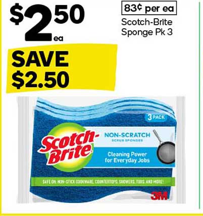 Scotch-Brite Sponge Pk 3