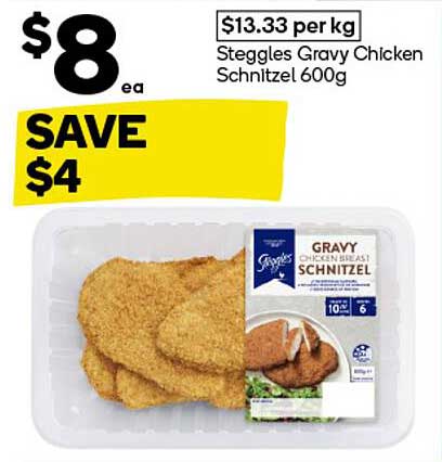 Steggles Gravy Chicken Schnitzel