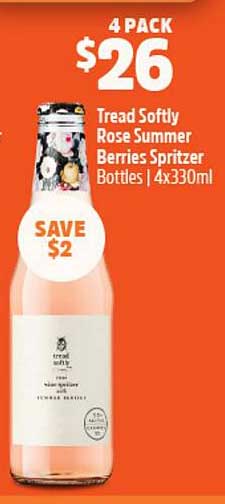 Tread Softly Rose Summer Berries Spritzer Bottles