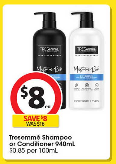 Tresemmé Shampoo or Conditioner 940mL