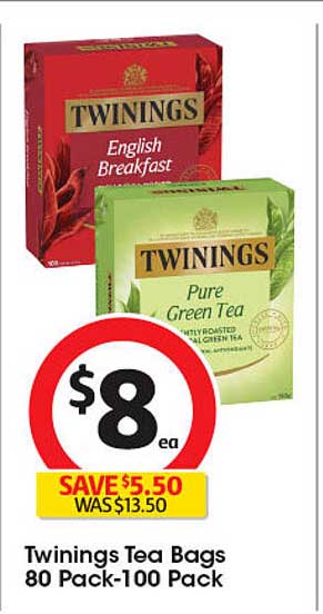 Twinings Tea Bags 80 Pack-100 Pack