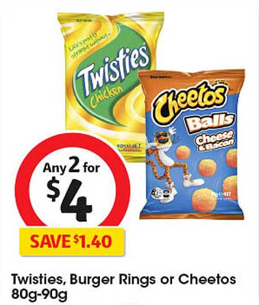 Twisties, Burger Rings or Cheetos