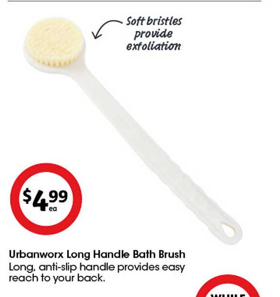 Urbanworx Long Handle Bath Brush