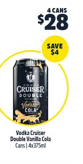 Vodka Cruiser Double Vanilla Cola