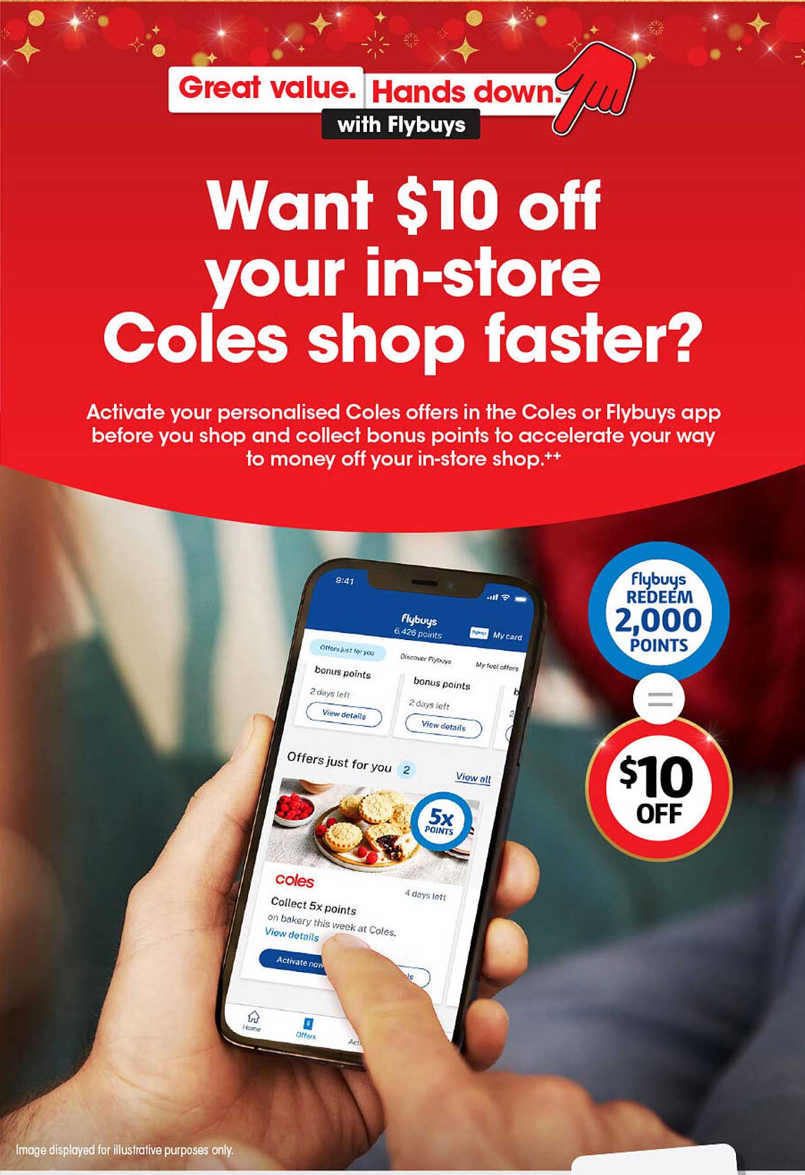 Want $10 off your in-store Coles shop faster?