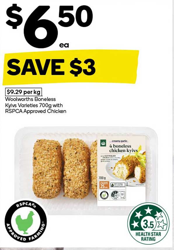 Woolworths Boneless Chicken Kyivs