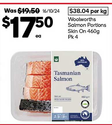 Woolworths Salmon Portions