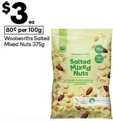 Woolworths Salted Mixed Nuts