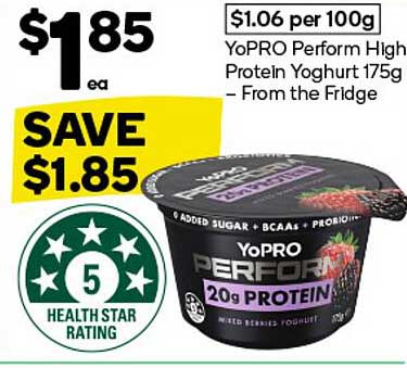 YoPRO Perform High Protein Yoghurt