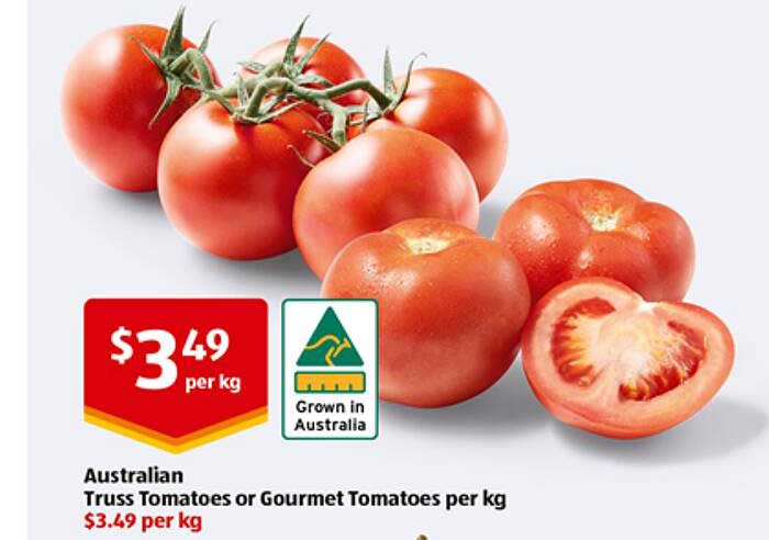 Australian Truss Tomatoes or Gourmet Tomatoes per kg