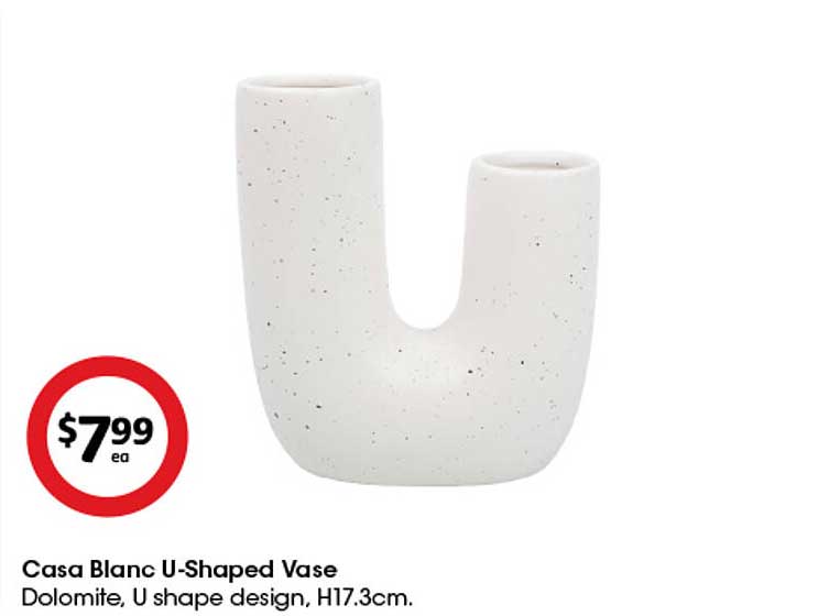 Casa Blanc U-Shaped Vase