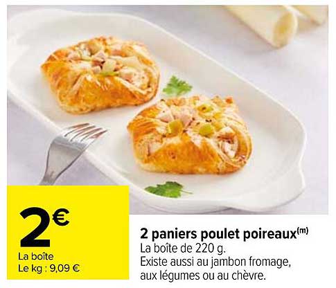 2 paniers poulet poireaux