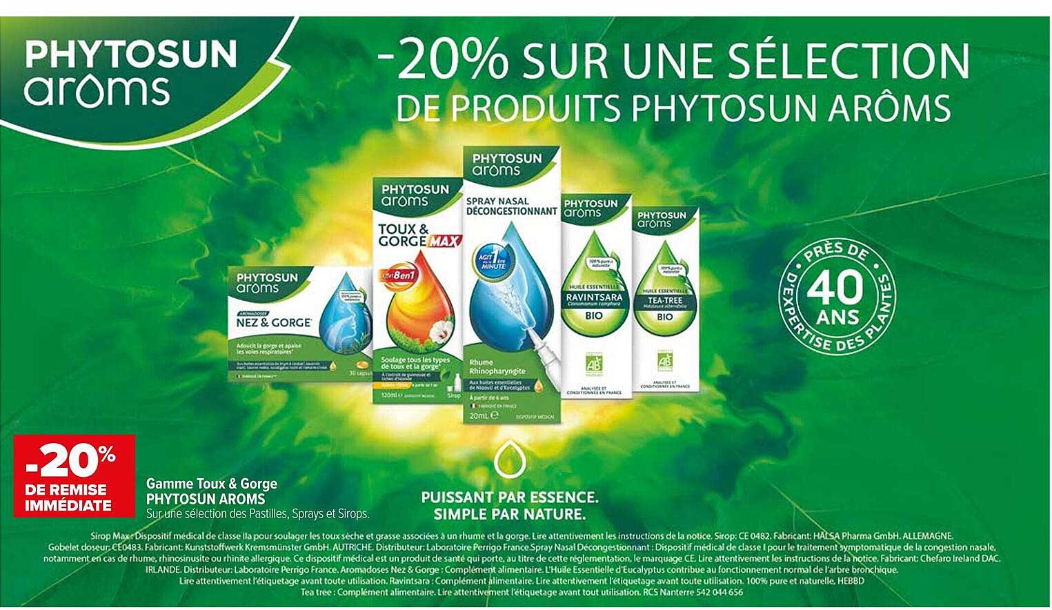 -20% SUR UNE SÉLECTION DE PRODUITS PHYTOSUN ARÔMS