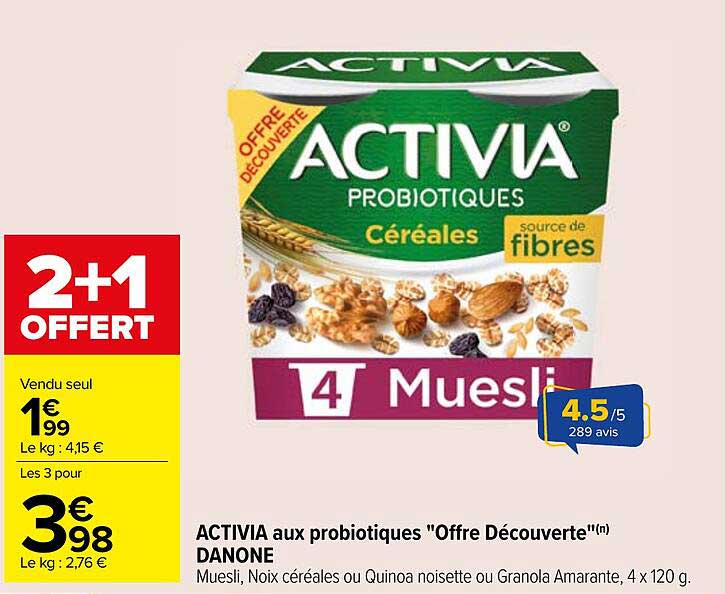 ACTIVIA aux probiotiques "Offre Découverte"