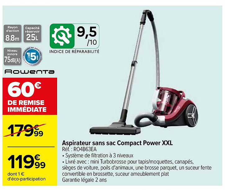 Aspirateur sans sac Compact Power XXL