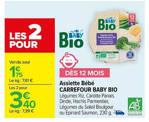 Assiette Bébé CARREFOUR BABY BIO