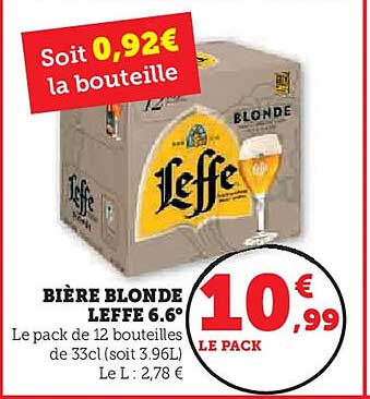 BIERRE BLONDE LEFFE 6.6°